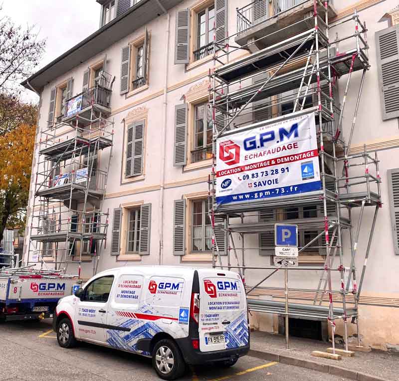 G.P.M ÉCHAFAUDAGE - Location et montagez / démontage d'échafaudage en Savoie, Haute Savoie et en Isère, pour travaux en hauteur à Chambéry … ( Location et vente ) GPM échafaudages